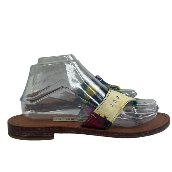 Jams World Rainbow 7.5 Slip On Rhinestone Lagen Artzy SANDALS Block Heel READ - Picture 4 of 12